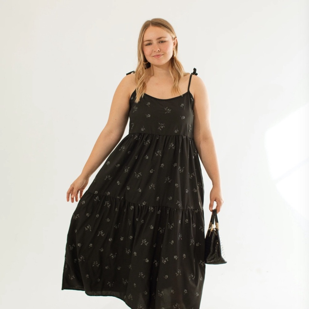 CJLA Millie Dress | XS | Black Sparkly Maxi Dress